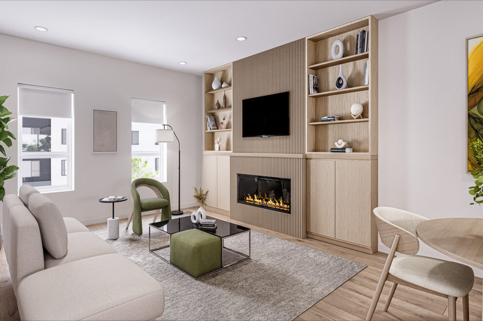 Skye at Holly Park brand new townhomes 2026 livingroom